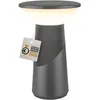 Image de Briloner Lampe De Table Led Sans Fil 15 X 24 Cm 2,6 W 200 Lm 2700 K Blanc Chaud Dimmable Design Award Anthracite - Lampe De Chevet Salon Chambre Balcon