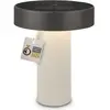 Image de Briloner Lampe de table LED sans fil Ø16x20cm 1W 150lm 3000K blanc chaud solaire blanc antique anthracite - Lampe de table salon couloir balcon