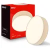 Image de Briloner Plafonnier Led Abat-jour En Tissu Ø38x10,5 Cm Rond 24w 2600lm 3 000k Blanc Chaud Taupe - Lustre Salon Chambre Cuisine Couloir