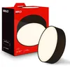Image de Briloner Plafonnier Led Abat-jour En Tissu Ø30x10,5 Cm Rond 16w 1800lm 3 000k Blanc Chaud Noir - Lustre Salon Chambre Cuisine Couloir