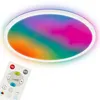 Image de Briloner Panneau Led Dimmable Ø42x3 Cm 22w 3000lm Cctic Rgbic Changement De Couleur Télécommande Blanc - Plafonnier Led Salon Chambre