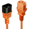 Image de Lindy Rallonge secteur C14 vers C13, orange, 1m - Neuf