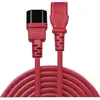 Image de Rallonge Lindy Alimentation [1x Secteur Mâle C14 - 1x Secteur Femelle C13] 1.00 M Rouge C245621