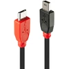 Image de Lindy 31717 Câble USB Micro-B / Mini-B OTG, 0,5m Micro-B mâle Mini-B mâle