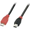 Image de Câbles - Usb & Thunderbolt Lindy Usb 2.0 Cable Type Micro-b/mini-b Otg 0.5m Micro-b Plug To Mini-b Plug