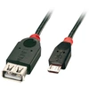 Image de Lindy 31935 câble USB USB 2.0 0,5 m Micro-USB B USB A Noir, Rouge
