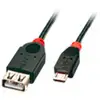 Image de Lindy 31935 Câble Usb Usb 2.0 0,5 M Micro-usb B Usb A Noir, Rouge
