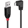 Image de Lindy Câble USB 2.0 type A / micro-B coudé, 0.5m - Neuf