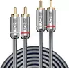 Image de Cable Audio Lindy 2x RCA vers 2x RCA 5m (Argent) #DEFAULT