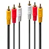 Image de Lindy 35695 câble audio 10 m 3 x RCA Multicolore - Neuf