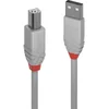 Image de Lindy 0.5m USB 2.0 Type A to B Cable, Anthra Line, Grey