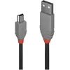 Image de Câble Usb Usb 2.0 Usb-a Mâle, Usb-mini-b Mâle 0.50 M Noir, Gris 36721 S214052 - Lindy