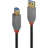 Image de Lindy 36743 Lindy USB 3.0 Kabel Typ A/B Anthra Line M/M 3m