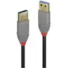 Image de Câble Usb Usb 3.2 Gen1 (usb 3.0) Usb-a Mâle, Usb-a Mâle 0.50 M Noir 36750 S214162 - Lindy