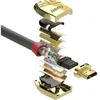Image de Câble De Raccordement Lindy Hdmi Fiche Mâle Hdmi-a, Fiche Mâle Hdmi-a 3.00 M Gris 37863 4k Uhd Câble Hdmi C143691