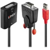 Image de Lindy 38184 câble vidéo et adaptateur 0,2 m DVI-D VGA (D-Sub) + USB Noir, Orange