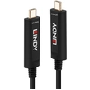 Image de Lindy 15m Fibre Optic Hybrid USB Type C Cable, Audio / Video Only
