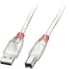 Image de Lindy Câble Usb Usb 2.0 Usb-a Mâle, Usb-b Mâle 0.50 M Transparent 41751 C169661