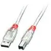 Image de Câble Usb Usb 2.0 Usb-a Mâle, Usb-b Mâle 3.00 M Transparent 41754 R981151 - Lindy