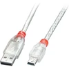 Image de LINDY USB 2.0 Kabel Typ A/Mini-B transparent M/M 0.2m