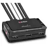 Image de Lindy Switch KVM 2 ports HDMI 4K30, USB 2.0 & audio, câbles intégrés - Neuf