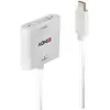 Image de Lindy 43338 câble vidéo et adaptateur 0,1 m USB Type-C DVI Blanc - Neuf