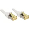 Image de Lindy 47321 Rj45 Câble Réseau, Câble Patch Cat 6a (câble Brut Cat 7) S/ftp 0.50 M Blanc Avec Cliquet