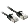 Image de Câble patch LINDY Cat6A U/FTP plat noir 0.30m