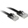 Image de Câble patch LINDY Cat6 plat non blindé noir 2.00m