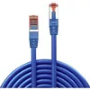 Image de Lindy - 47723 Rj45 Câble Réseau, Câble Patch Cat 6 S/ftp 10.00 M Bleu Avec Cliquet D'Encastrement 1 Pc(s) C236581