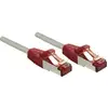 Image de Lindy - Crossover Cat.6 S/ftp 0.5m Gigabit Ready Grey With Red Boot