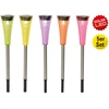 Image de Näve LED Piquet de terre solaire, set de 5 - acier inoxydable, plastique - rouge, violet, orange ; 4180761