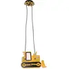 Image de Lampe pour chambre d'enfant Bagger Carter bois/métal laqué jaune noir 2 flammes HxLxB 37x23,5x11,5 cm