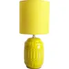 Image de Lampe de table, céramique textile, jaune, H 30 cm