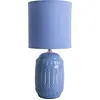 Image de Lampe de table, céramique textile, bleu clair, H 30 cm