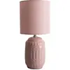 Image de Lampe de table, céramique textile, saumon, H 30 cm