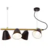 Image de Suspension, métal, noir, 4 flammes, L 61 cm