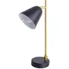 Image de Lampe de table, m ©tal noir et or, H 42,5 cm