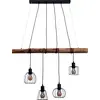 Image de Lampe suspendue Salle à manger Lampe poutre en bois Suspension table à manger industrielle 7094322