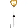 Image de Lampe solaire de jardin Lot de 2 Coeur Lampe solaire d'extérieur Lampe solaire d'extérieur 5290702