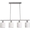 Image de Suspension, métal, textile, 4 flammes