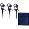 Image de Lampe solaire à LED, projecteur, noir, 3 flammes, IP44