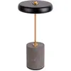 Image de Lampe de table LED, métal, noir, interrupteur tactile, intensité lumineuse variable