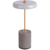 Image de Lampe de table LED, métal, gris, interrupteur tactile, intensité lumineuse variable