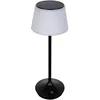 Image de Lampe de table LED noire, variateur tactile, batterie, H 38 cm