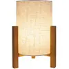 Image de Lampe de table Salon Lampe de table Chambre à coucher Tissu Rétro Naturel Beige 3193827