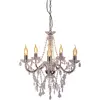 Image de Lustre, métal chromé, cristaux, H 85 cm