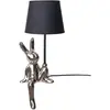 Image de Lampes de table - Lampe de table "HELGE", diamètre : 18 cm, couleur argentée. Lampe de table de style design, en céramique argentée, hauteur : 45 cm, diamètre : 18 cm, culot E14, interrupteur à câble