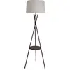 Image de Lampe sur pied avec table intégrée "TORA", hauteur : 158 cm, couleur rouille/beige