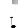 Image de Lampe sur pied avec table intégrée "TORDIS", hauteur : 157 cm, couleur : noir